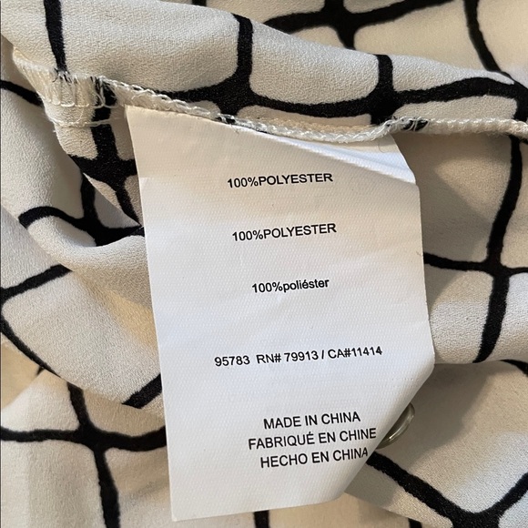 Motherhood Maternity Career Tank Black and Cream Grid Blouse Buttons M NWT - Picture 8 of 8